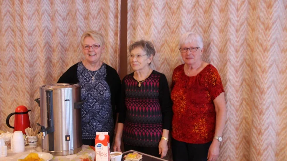 Fikafixarna Kersti Larsson, Alice Duvmo och Eva Britt Nilsson.