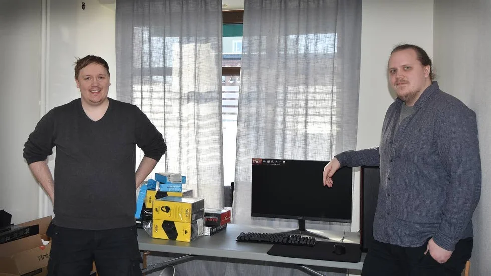 William Lund och Tobias Larsson på Studiefrämjandet Norrbotten driver ett e-sportprojekt med ungomar i Boden.
