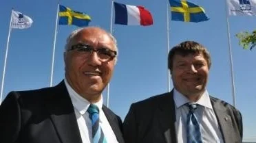 Något som intresserade Cérald Ouzounian, informationschef (tv), och Philippe Dallemagne, borgmästare i den franska kommunen, var hur Forsmark löst dialogen med medborgarna under beslutsprocessen av plats för slutförvaret för använt kärnbränsle.