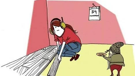 Vardagen fortsätter som vanligt.           Illustration: Maria Westholm