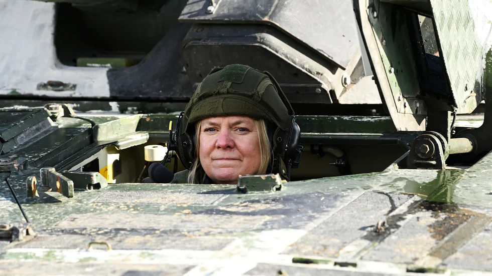 Principfastheten har varit frånvarande i Magdalena Anderssons Ukrainaagerande. Här syns hon under militärövningen Cold Response i Norge.