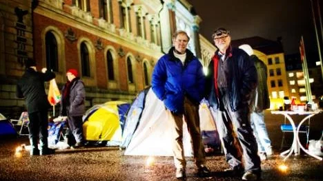 Arne Lundberg och Klas Elwinger var två av många köande.
