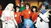 Yami Björk, Miriam Larsson, Jakob Eklund, Daniel Mauno Pettersson, Emma Sund, Sofia Kau och Sai Eriksson (sittande), deltagare i helgens animationskonvent.