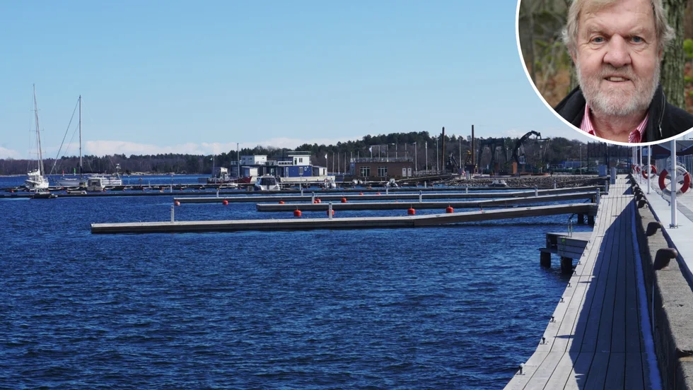 Richard Bergström på Pampas Marina berättar att hamnen ska byggas ut med 200 meter bryggor för att kunna ta emot besökarna i sommar.