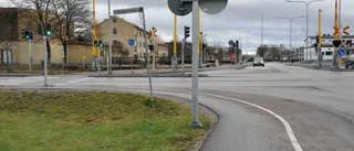 Stolpen hamnade i cykelvägen