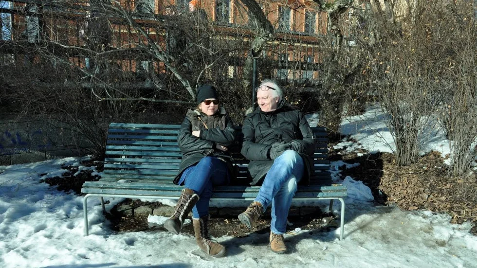Eva Paulsrud och Germund Persson ville inte gå hem.