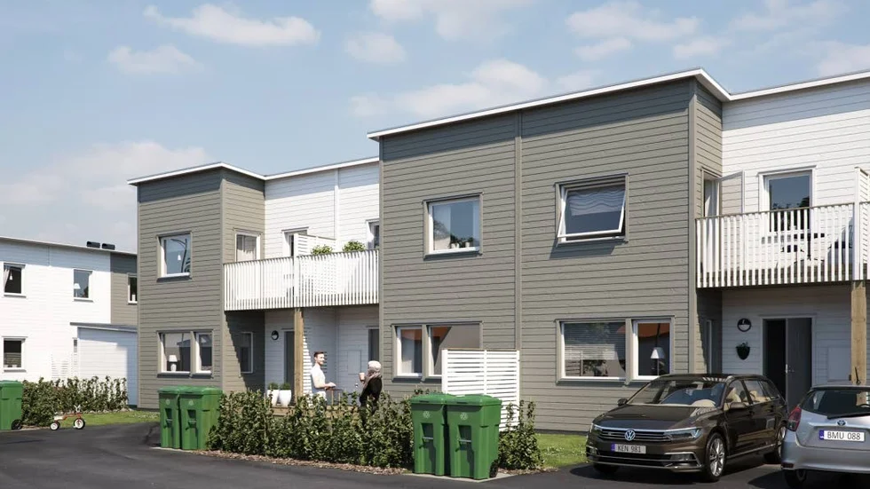 Företaget BoKlok bygger 30 nya radhus i Fullerö hage.
