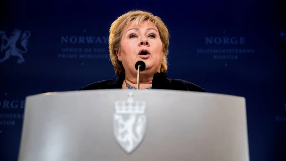 Slapp avgå själv. Norges statsminister Erna Solberg kommenterar justitieminister Sylvi Listhaugs avgång.