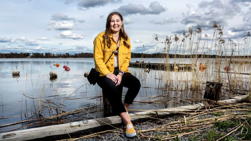 UNT:s reporter Tina Lövrander har skildrat Saga Lundin och hennes skelettcancer i reportage. Den här bilden togs i maj i år.
