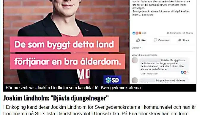 Skärmklipp, Expressen 7 september 2018.
