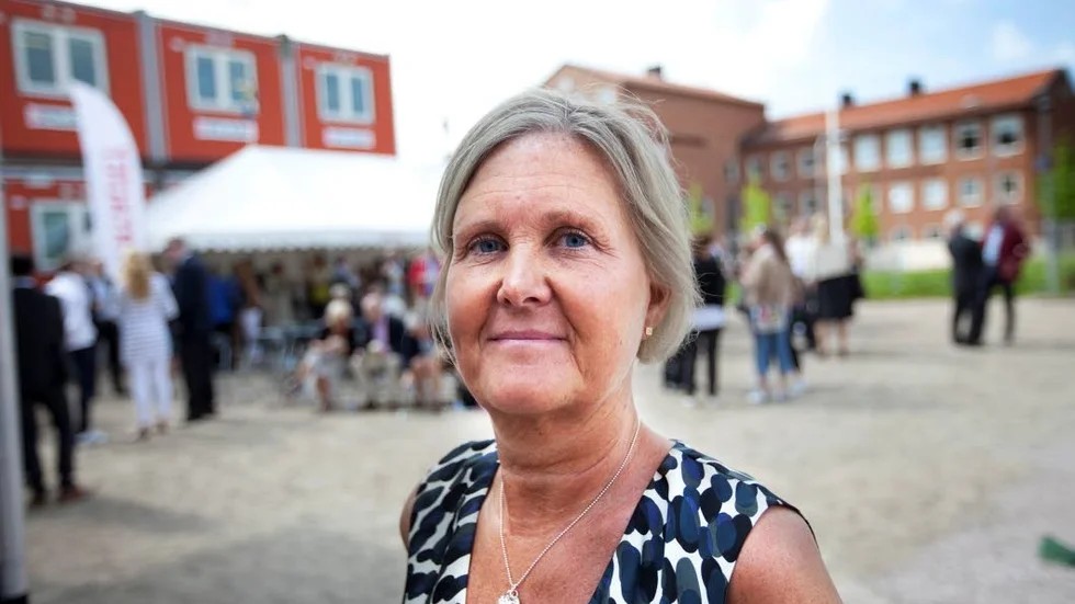 Byggstart. Här är Lotta Sterning på plats för det första spadtaget när bygget av Ronald McDonalds hus i Uppsala inleddes 2012.