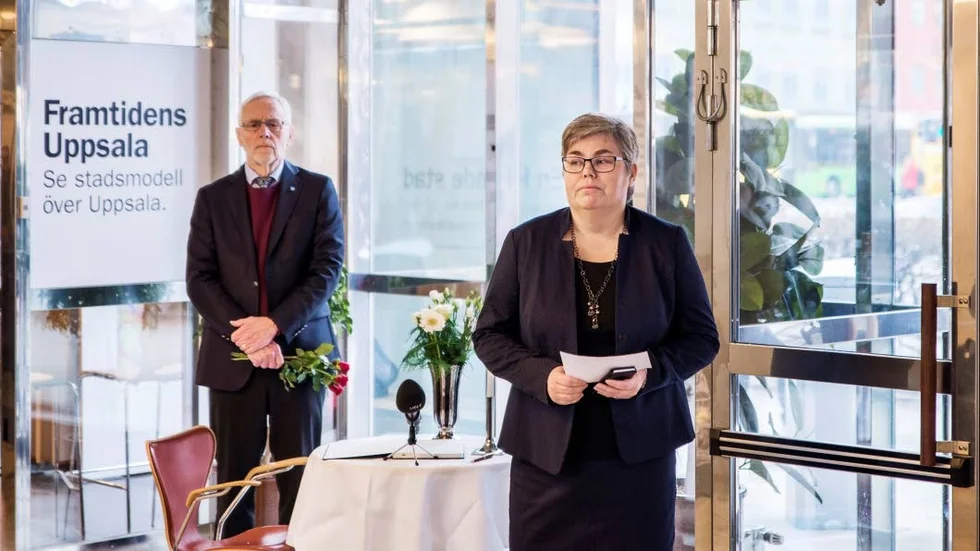 Maria Gardefjell inleder minnesstunden.