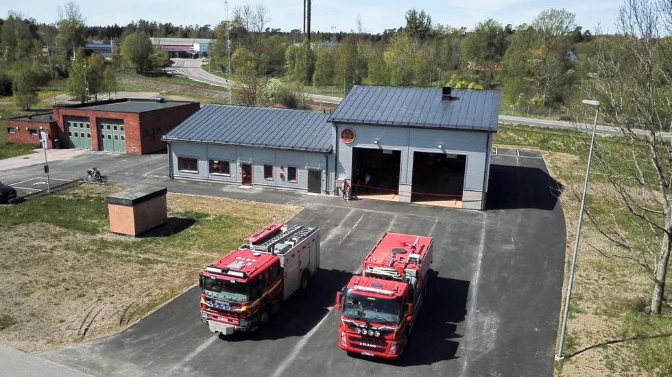 Den nya brandstationen i Gimo.