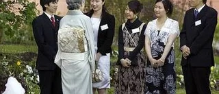 Japanska studenter fick träffa kejsarparet