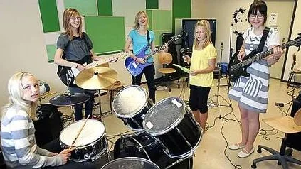 Gruppen The Oh ! Yeah.Malin Dahlström, Maria Leck, Emmie Lindström, Amanda Isacsson och Linnea Holmström.