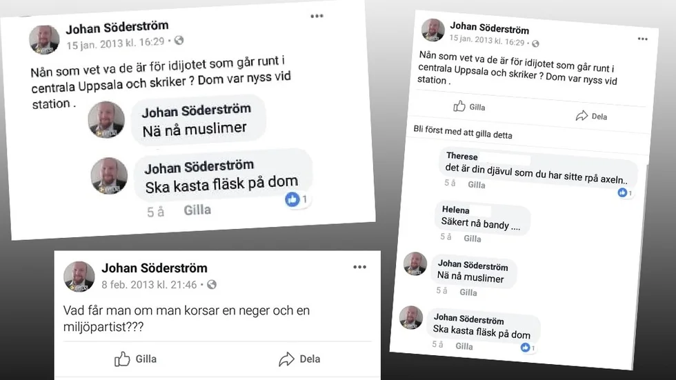 Skärmdumpar från Inte rasist mens sajt.