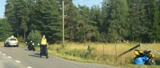 Mopedist körde in i motorcykel
