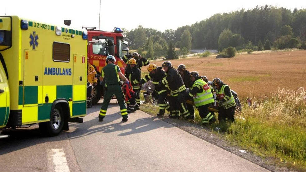 Olycka på väg 55.
