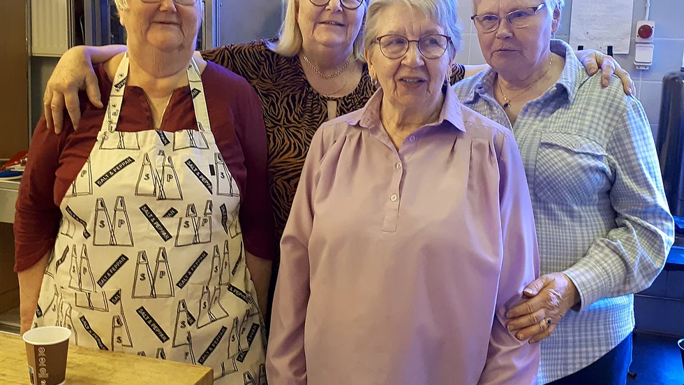 Festkommittén gjorde ett strålande jobb: Ingalill Högberg, Marianne Lindmark, Gunvor Karlsson och Eva Lövgren.