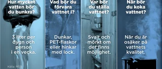 Sexlitersdunk vatten "bra förberedelse"