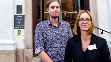 innfÃ¶r Nationernas kulturnatt,Marcus Modh och Cecilia Ãdman vid Museum Gustavianum uppsala