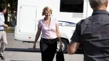Anna-Karin Hatt, pressträff på Fyrishovs camping.