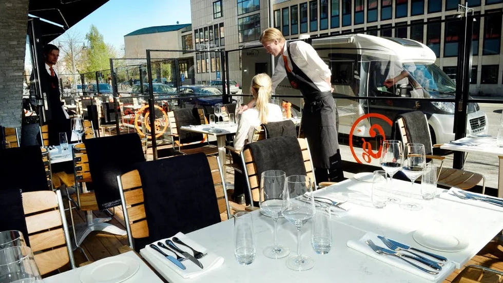 Restaurang CG ser ut att bli först med att öppna uteservering. Redan efter påsk kan det bli aktuellt.