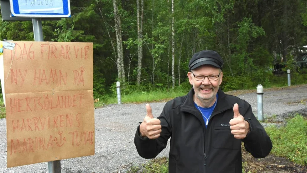 Han är glad idag, skärgårdsprofilen Erik Finni. Hans projekt Harrbäckens Marina är klart att sjösättas efter att Mark- och miljööverdomstolen sagt ja till detaljplanen.
