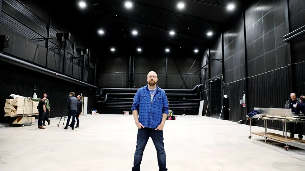 Studio Nord. Filmpool Nords nya inspelningsstudio i Sävast. Ted Kjellsson, regissör för första filmen som spelas in här: Alone in space.