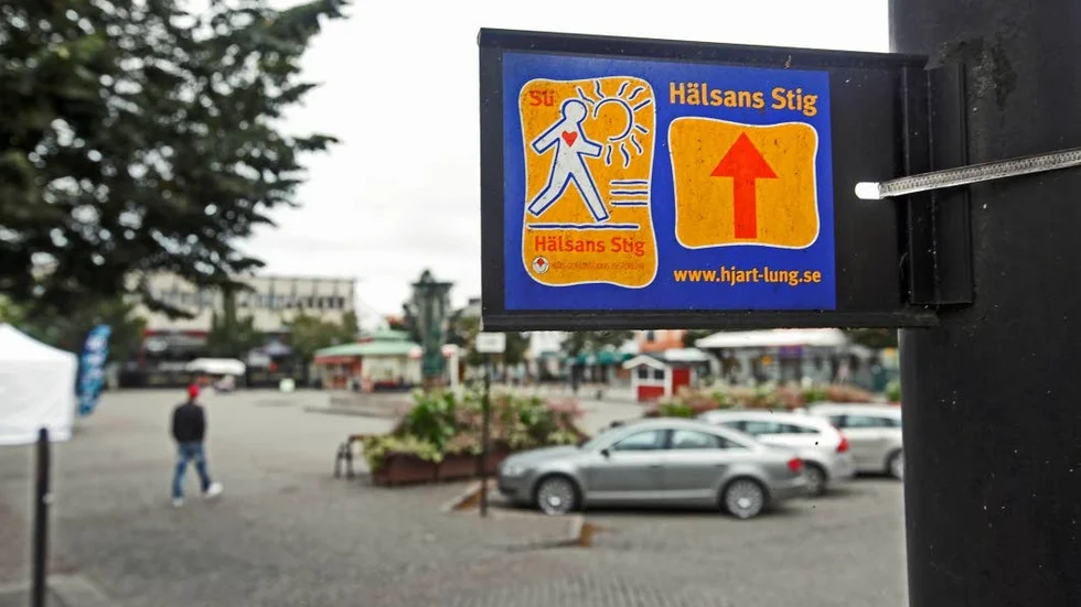 Tvåan. Även den andra Hälsans stig kommer att utgå från Stora torget, den styr kosan mot Fanna, Bergvreten och vattenparken.