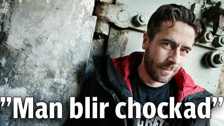 Filminspelning av thrillern Tommy på Rödbergsfortet i Boden. Ola Rapace spelar en biroll.