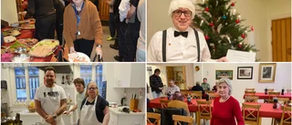 Hohoho, först julbord och sedan delade tomten ut matklappar för 24 000–" Nöden är stor, att göra gott värmer i hjärtat"