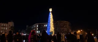 Julgran har tänts i centrala Kiev