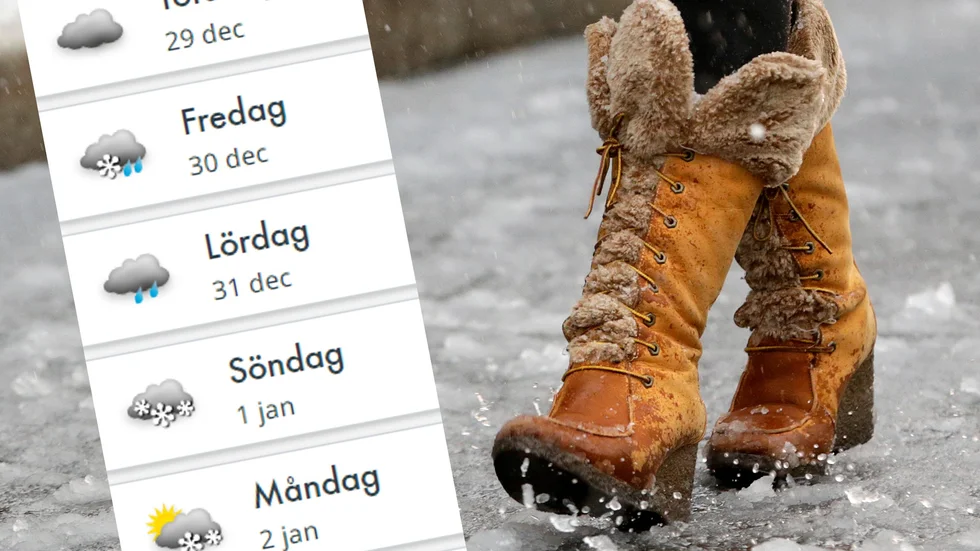 Under nyårsdagen kan det bli snöigt.