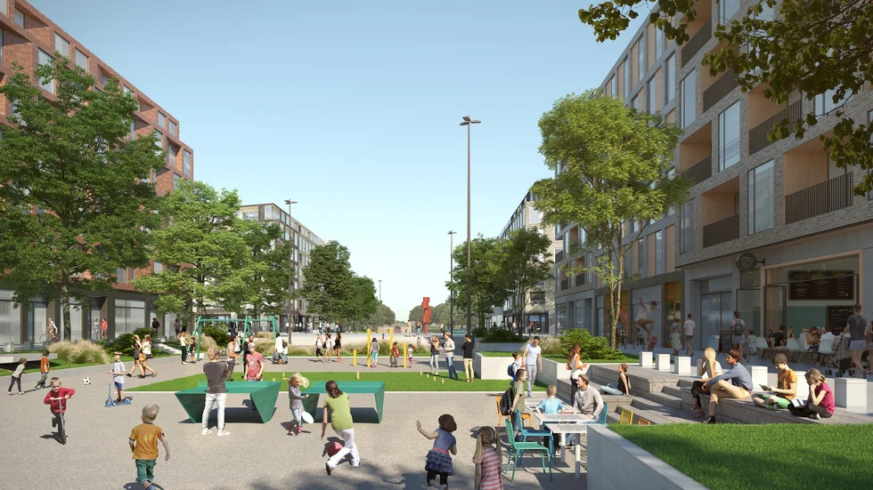 Skanskas bygguppdrag i den andra etappen av Inre hamnen omfattar bland annat gator och parkmiljöer.