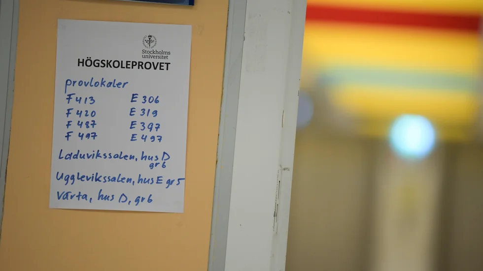 Högskoleprovet i vår genomförs den 25 mars. Arkivbild från ett provtillfälle 2020.