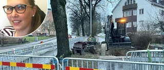 Gång- och cykelbana uppgrävd efter avloppsproblem: "Kan inte lova något"