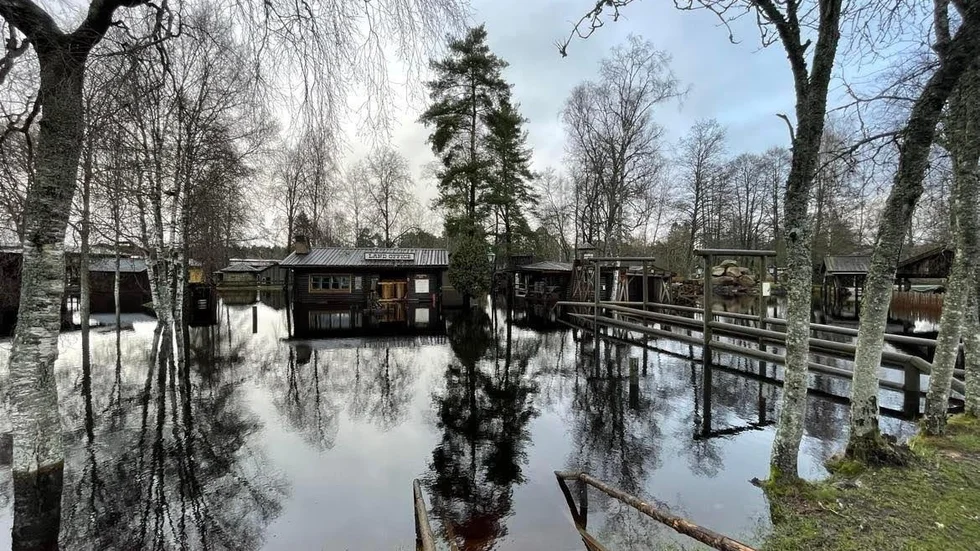 Stora delar av västernparken High Chaparral står under vatten.