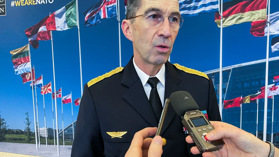 Överbefälhavare Micael Bydén efter veckans försvarschefsmöte på Natohögkvarteret i Bryssel.