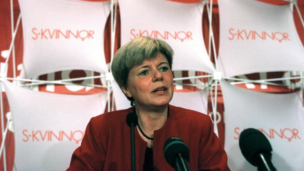 Bild från januari år 2000 när Inger Segelström var ordförande i S-Kvinnor.