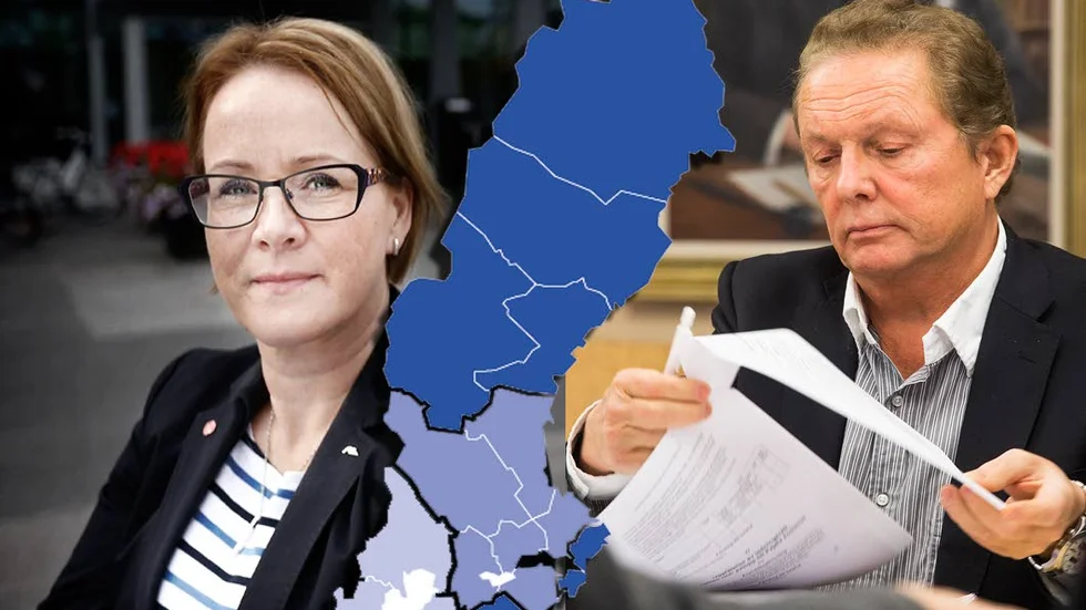 SÄTTER PRESS. Kenneth Backgård vill att folkomröstningen ska hållas i samband med valet men Maria Stenberg sågar förslaget. Hon vill i stället att Backgård ska dra tillbaka kravet på folkomröstning.