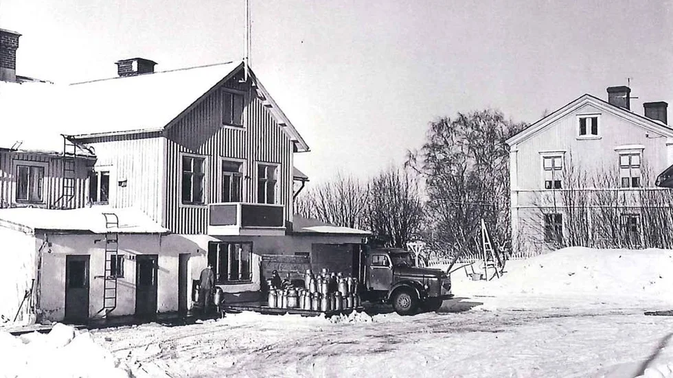 Gamla mejeriet på Kyrkogatan 5 en vårdag 1959.