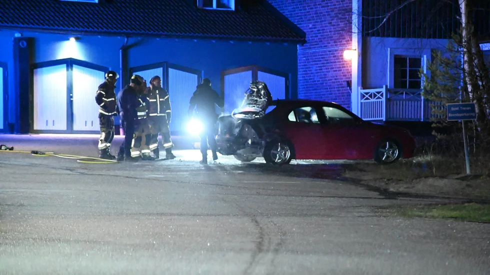 Det var på Ånestadsgatan som bilen brann.