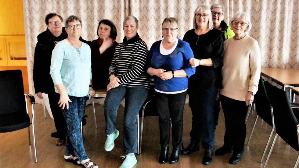Berith Drugge, Eva Engström, Maj-Britt Rova, Ingegerd Larsson, Birgitta Blom, Anna-Lena Eriksson, Marianne Jakobsson och Gunnel Eliasson är gänget som förberedde inför tillställningen.