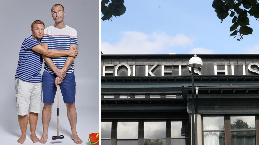 Jan Bylund, komiker, tv-profil och författare (till vänster) och  Mattias Lundberg, psykolog, docent i psykologi och författare, gästar Motala Folkets Hus nästa år med humorföreställningen "Mamma Ljuger - sanningen om din uppväxt".