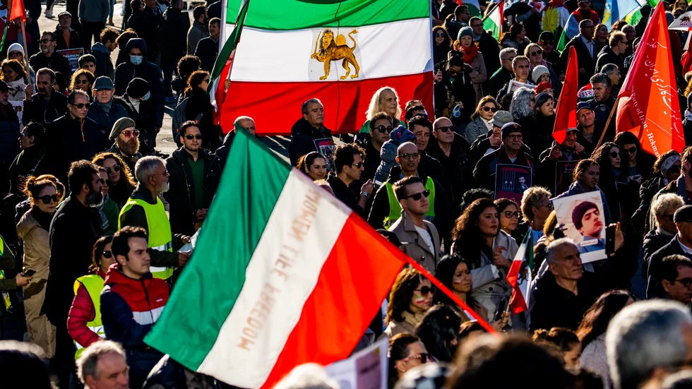 Exiliranier demonstrerar i Oslo mot den senaste tidens våld mot demonstranter i Iran. Arkivfoto.