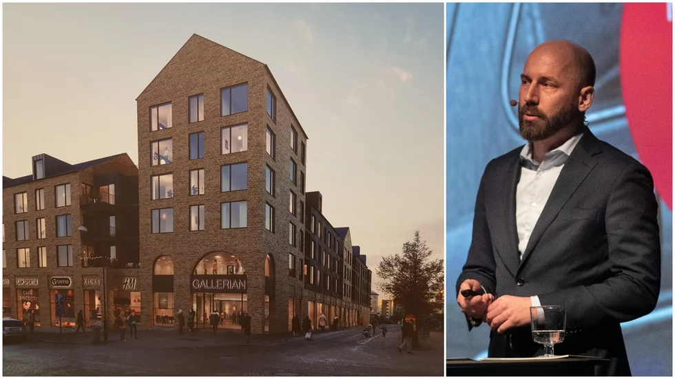 Bygget av bostäder på Gallerianhuset dröjer enligt Magnus Åkesson, vd Point Properties.
