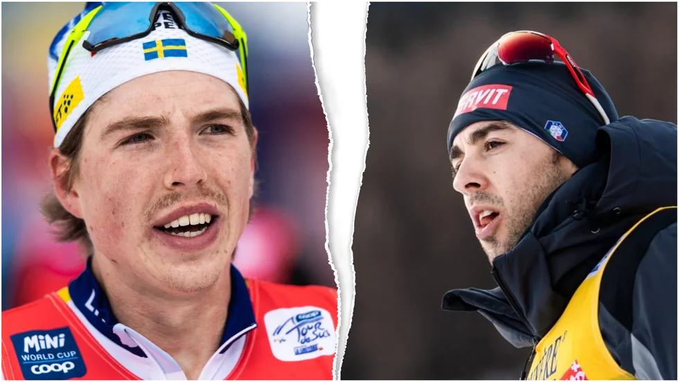  William Poromaa och Federico Pellegrino hade sina duster under jaktstarten.