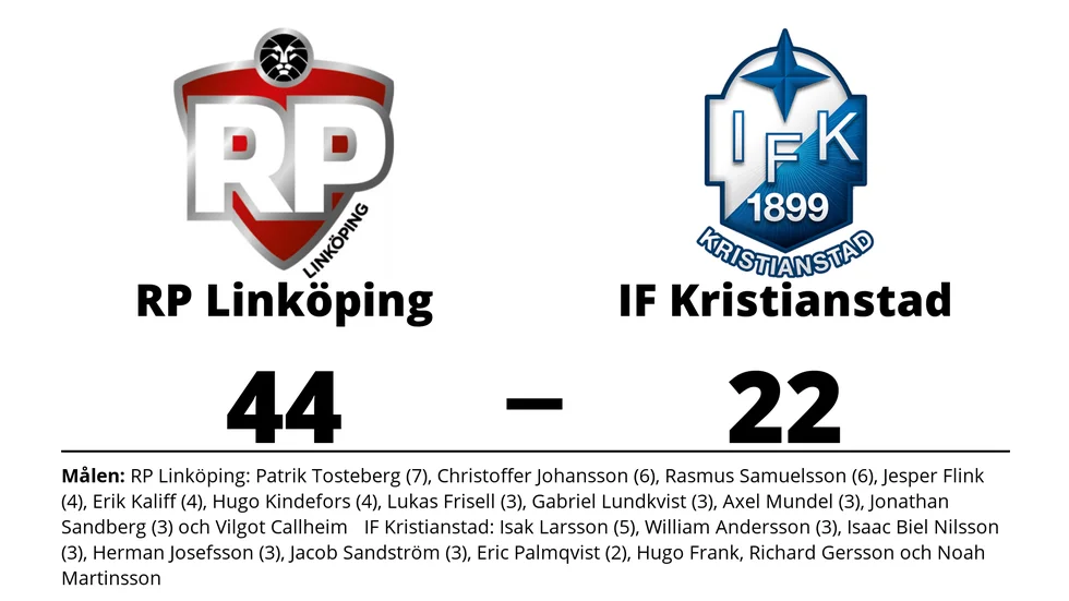 RP IF Linköping vann mot IF Kristianstad