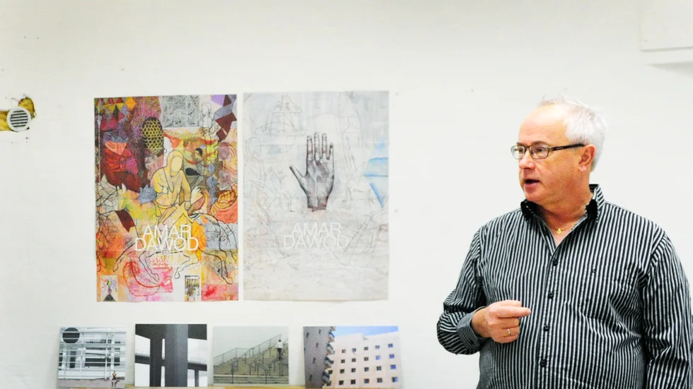 Westerviks fotoklubbs Svante Bäck kom med idén till bilddiskussionen på Västerviks museum den 16 februari.